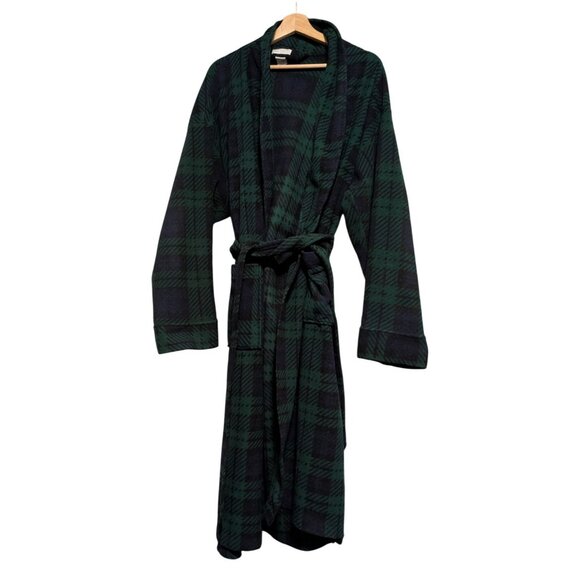 Christian Dior Other - Vintage Christian Dior Robe Black Watch Green Plaid Flannel One Size